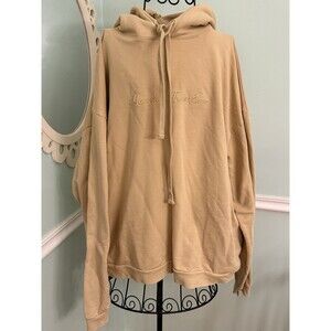Billie Eilish Happier Than Ever Hoodie XL Tan Sweatshirt Concert‎ Organic Cotton